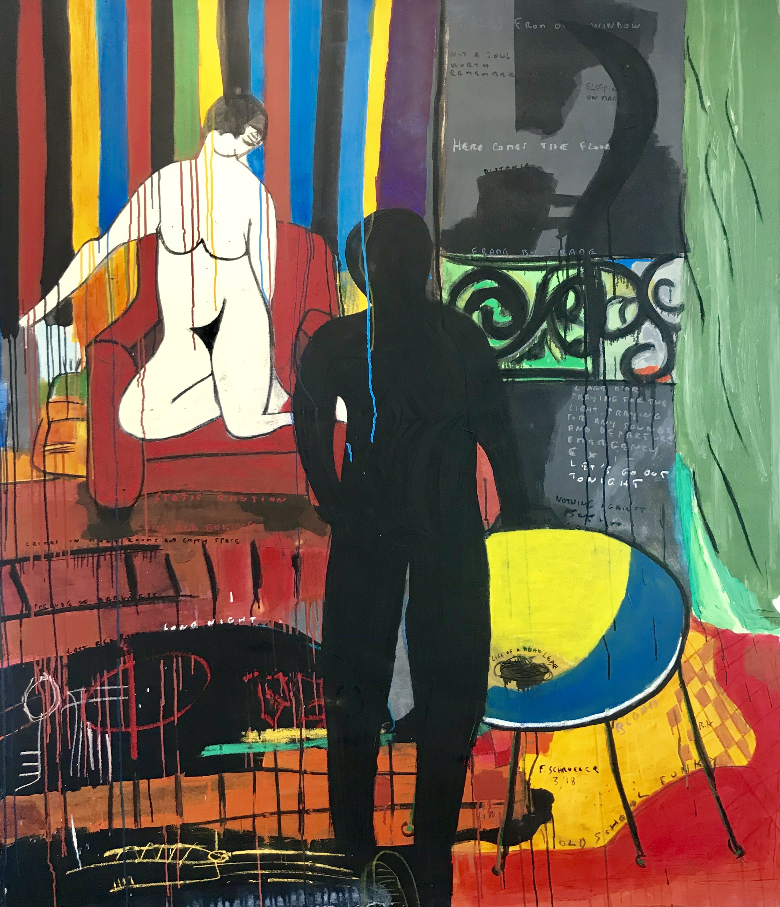 Acrylic and mixed media on canvas